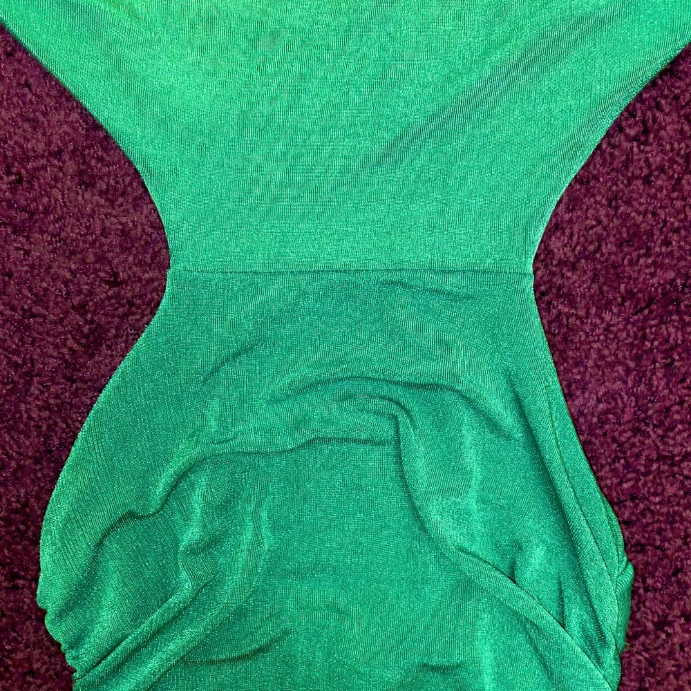 Lilyful Emerald Green Cutout Maxi Dress Emerald Stretch Tube Strapless - Picture 4 of 6